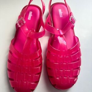 Melissa Women's Bright Pink Jelly Sandals